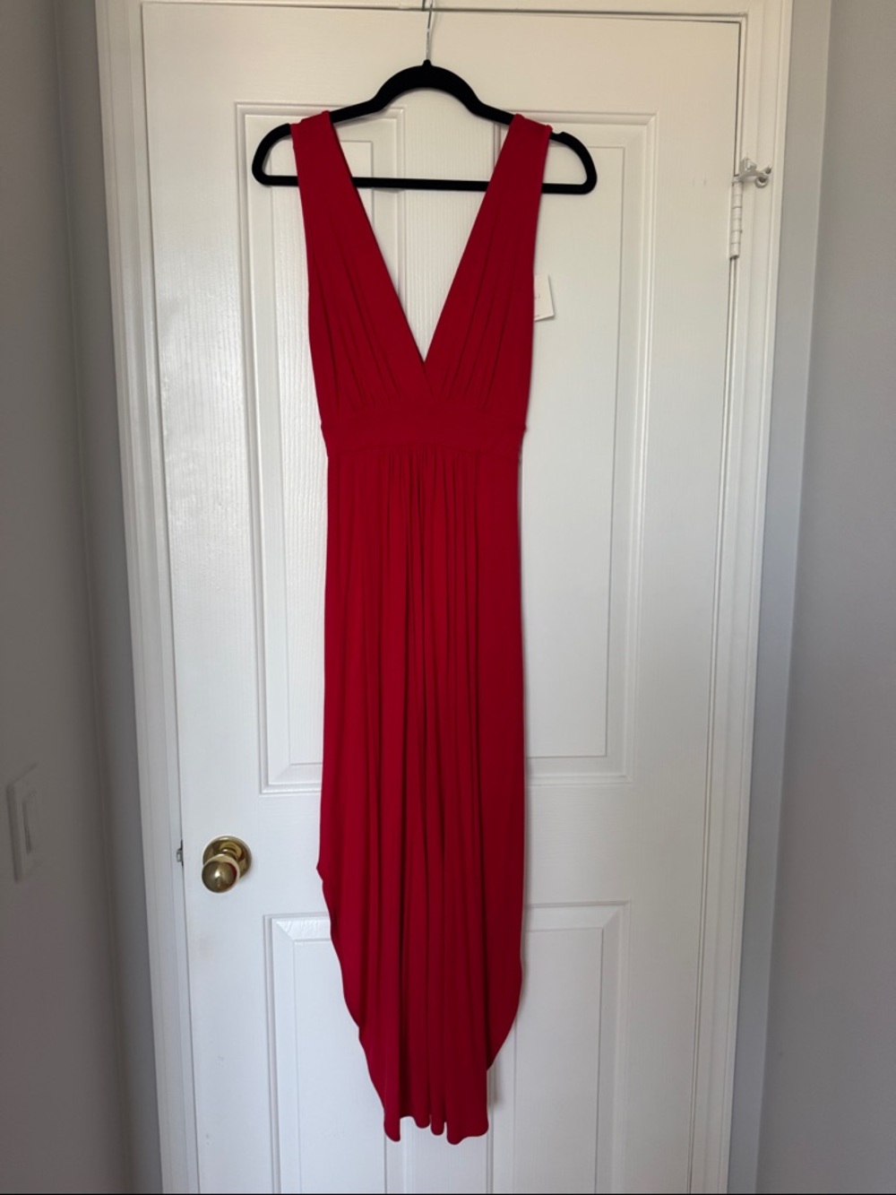 Red V-Neck Women’s Maxi Dress